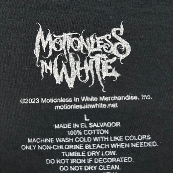 Motionless in White Graveyard Shift All Over Rock T-Shirt Size Large - Picture 4 of 4